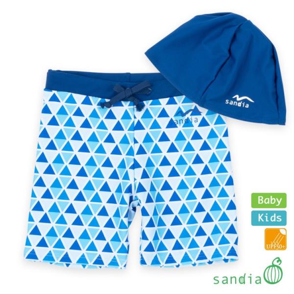 子供水着 男の子 キッズ 水着 sandia サンディア スイムパンツ 三角 ベビー 80cm 90...