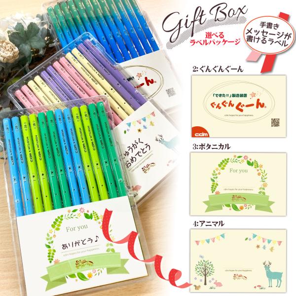 贈りたいきれいな鉛筆　卒園記念　入学記念　三菱鉛筆 名入れ無料 ぐんぐんぐーん ミックス えんぴつ ...