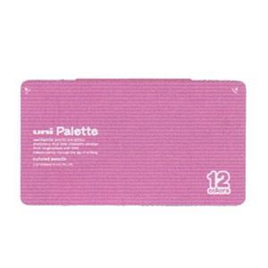 鉛筆　名入れ鉛筆　卒園記念　入学記念　uni Palette（パレット）　色鉛筆１２色　ピンク(無料名入れ)　10015143