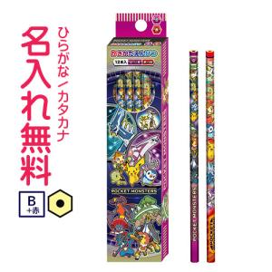 鉛筆 名入れ鉛筆 □ショウワノート ポケットモンスター かきかた鉛筆 六角軸 硬度B 紙箱 銀軸 10061389