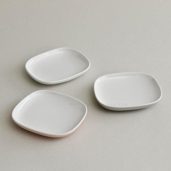アレッシィ オーバル Ovale プレート ホワイト ピンク ライトグレー モカカップソーサー 小皿...