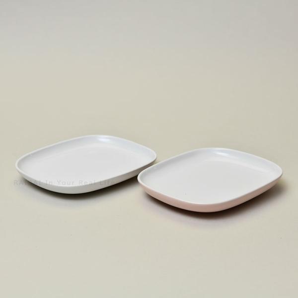 アレッシィ オーバル Ovale プレート ホワイト ピンク ティーカップソーサー ALESSI お...