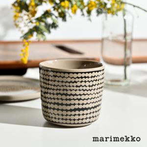 マリメッコ ラテマグ 1個 200ml シルトラ プータルハ ラシィマット ブラック×テラ ドット柄 marimekko Siirtolapuutarha Rasymatto 単品 おしゃれ かわいい｜cds-r