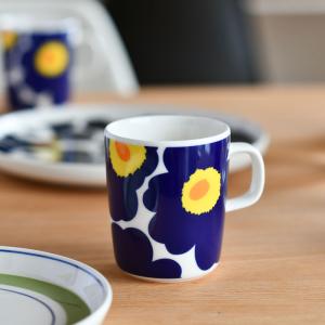 マリメッコ マグカップ 250ml ウニッコ 60th Anniversary ネイビー×イエロー marimekko UNIKKO おしゃれ かわいい 人気｜cds-r