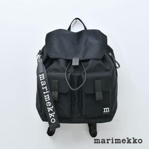 マリメッコ バックパック エブリシング L 無地 ブラック 黒 marimekko Everything Backpack L Solid リュック おしゃれ 送料無料｜cds-r