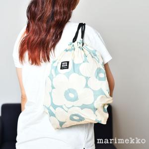 セール30%OFF マリメッコ スマートサック ウニッコ オフホワイト×ライトブルー marimekko Unikko おしゃれ ナップサック かわいい 大人気｜cds-r