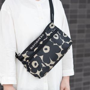 マリメッコ ショルダーバッグ S ウニッコ ブラック×カーキ Neat Crossbody Mini Unikko おしゃれ 送料無料