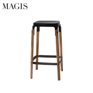 マジス MAGIS スティールウッドスツール LOW 高さ68センチ ウォールナット×ブラック MAGIS Steelwood Stool SH68の商品画像