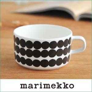 マリメッコ ティーカップ シイルトラプータルハ ドット柄 ホワイト×ブラック marimekko Siirtolapuutarhaの商品画像