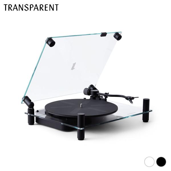 トランスペアレント ターンテーブル レコードプレーヤー ブラック ホワイト TRANSPARENT ...