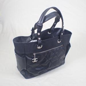 シャネル CHANEL パリビアリッツ トート GM ハンドバッグ ココマーク コーティングキャンバス ブラック レディース｜cdzuu88201