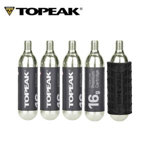 TOPEAK トピーク ポンプパーツ 16g ネジ付 CO2カートリッジ 5本セット YPP22800 自転車 アクセサリー｜cebs-sports