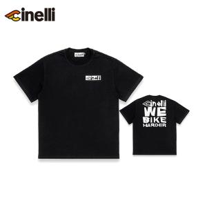 cinelli チネリ T-SHIRTS WE-BIKE-HARDER BLACK Tシャツ カジュアルサイクルウェア 自転車｜cebs-sports