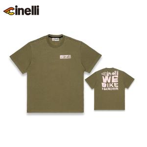 cinelli チネリ T-SHIRTS WE-BIKE-HARDER ARMY Tシャツ カジュアルサイクルウェア 自転車｜cebs-sports