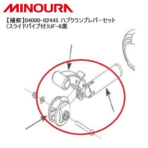 MINOURA ミノウラ 【補修】04000-02445 ハブクランプレバーセット(スライドパイプ付)UF-6黒 自転車 トレーナー｜cebs-sports