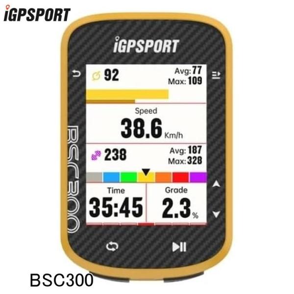iGPSPORT アイジーピースポーツ サイクルコンピューター BSC300 イエロー サイクルコン...