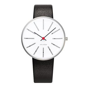 腕時計 アルネ・ヤコブセン ARNE JACOBSEN Bankers Watch Leather  34mm　53101-1601｜cecicela