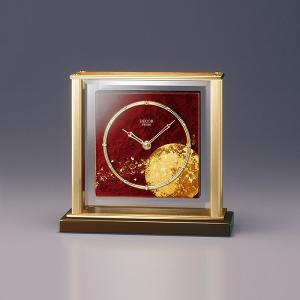 東の空に昇る満月に穏やかな風が流れる心地よい情景　セイコー 置時計 デコール　風月塗り　SEIKO　DECOR　AZ760R