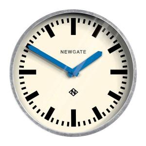 レトロなステーションクロック　Galvanised Wall Clock Blue Hands　NEW GATEニューゲート 掛け時計　LGWC-BH 送料無料｜cecicela