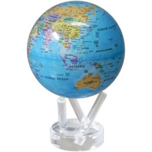 ゆっくりと回り続ける不思議な地球儀 4.5"MOVA GLOBES 　ムーバグローブ　MG45BOE　 φ１１．４ｃｍ Blue w/Political Map｜cecicela