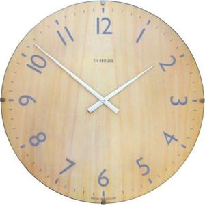インハウス ステーションクロック40cm ビーチウッド : KC-STYLING