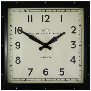 掛け時計　ロジャーラッセル　RogerLascelles　 Smiths Retro Clock 41cm　SM-ENGLISH-BLACK　送料無料｜cecicela