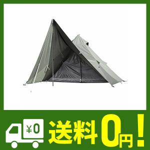 BUNDOK(バンドック) ソロ ティピー 1 TC BDK-75TC 【1人用】 カーキ色 ワンポール テント 混紡綿 フルクローズ スカート巻き上