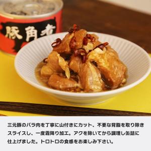防災用缶詰 豚角煮缶 豚肉 6缶セット 生胡椒...の詳細画像2