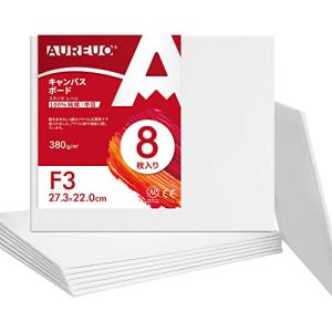 AUREUO 芸術絵創作 現代油絵 美術装飾 キャンバス ボード 初心者 絵画用具 プレゼントに 8枚 100％コットン 中目 F3 (27.3cm