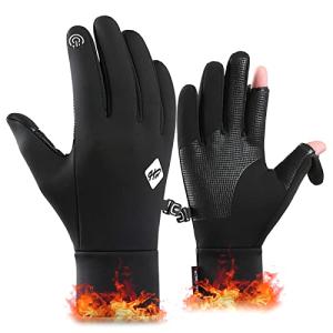 アウトドアグローブ 手袋 メンズ 防寒  タッチパネル対応 動きやすい 防風 防水 滑り止め 指切り