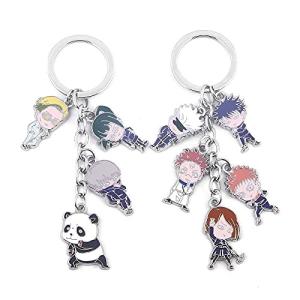 HUIAKOPS 呪術廻戦 キーホルダー 鍵 飾キーチェーン デコレーション ギフト アニメ 萌えグッズ プレゼント 五条悟 パンダ 虎杖悠仁 伏黒