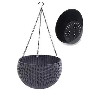 ハンギングバスケット ハンギングポット ハンギングプランター 植木鉢 丸 吊り下げ チェーン付き