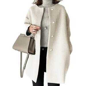 コートブルゾン ジャケット アウター ショート ノー カラー 春 秋冬 丈 レディース