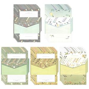 XPデザイン レターセット 花 鳥 風 月 自然 景色 レター 手紙 封筒 便せん ポストカード メッセージ 写真サイズ