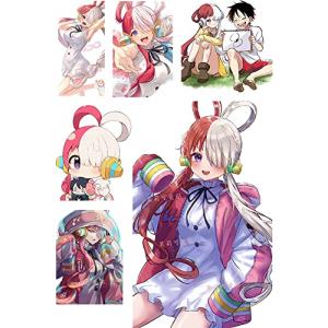 ワンピース ONE PIECE ウタ シール ルフィ ステッカー UTA 6点×2枚 かわいいシール 防水ステッカー 冷蔵庫ドア 車 オートバイ 自転