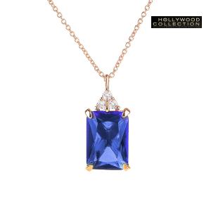 天然 タンザナイト ネックレス １2月誕生石 １８金 ゴールド18KGP ハリウッド セレブ ジュエリー｜celeb-cz-jewelry