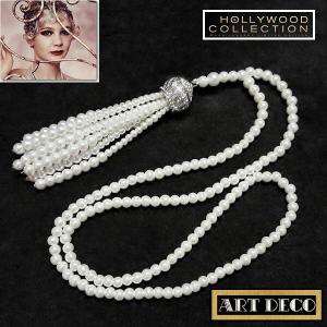 パール 真珠 ネックレス レディース ロング タッセル 結婚式 パーティ アールデコ 映画「華麗なるギャツビー」キャリー マリガン コレクション 30代 40代
