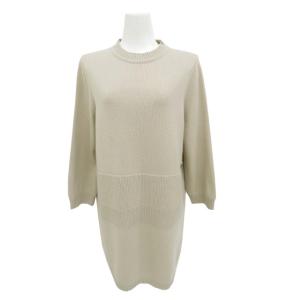 新品同様　ＨＥＲＭＥＳ　カシミヤニットチュニック　ライトベージュ系　40