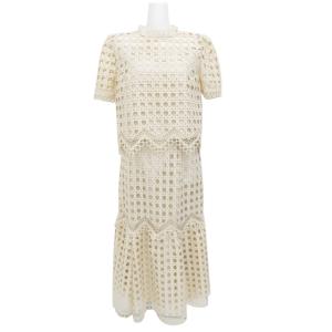 ＣＥＬＦＯＲＤ　サーキュラーレース ブラウス＆スカート セット　クリーム　36　'23年SS　未使用...