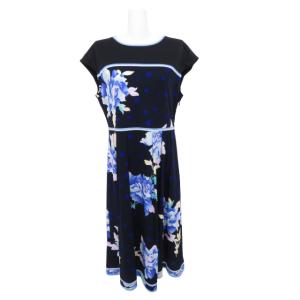 新品同様　LEONARD FASHION/レオナール ファッション　ドレス　ネイビー　40　'25年...