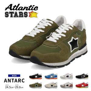 Atlantic STAR アトランティックスターズ メンズ スニーカー ANTARC 白 本革 厚底 星 革靴 レザー 男性 紳士 紐靴 運動靴