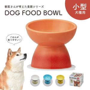 フードボウル 犬 高さがある 斜め 陶器 小型犬用 ペット食器 食べやすい 犬用 餌入れ ペット用 レンジ対応 白 オレンジ 青 イエロー CHOB2｜celeble