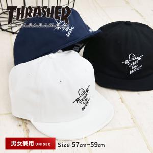 帽子 メンズ キャップ ブランド 刺繍 ロゴ ベースボールキャップ クラウンキャップ ローキャップ 夏 スラッシャー THRASHER dw1549｜celeble