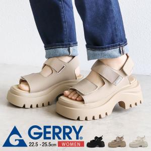 ジェリー 厚底 サンダル レディース スポーツ おしゃれ 春 夏 カジュアル シンプル 黒 ブラック ベージュ アイボリー gerry 5606 爆買