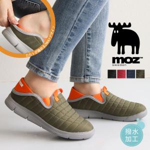 moz モックシューズ レディース 撥水 2way かかとが踏める スリッポン 軽量 履きやすい サイドゴア 軽い シンプル 北欧 ブランド ジュニア キャンプ アウトドア