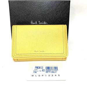 新品 Paul Smith ポール スミス カードケース 名刺入れ レザー カーフ ピンク マルチカラー PWD612 送料無料 未使用｜celebrity9696