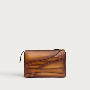 ベルルッティ Berluti テルシオ ジップポーチ【ice gold 】【送料無料】【正規品】