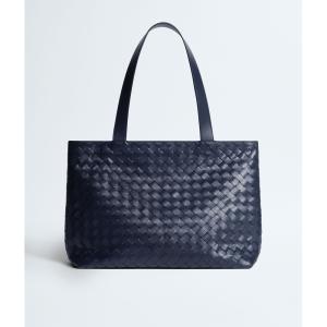 ボッテガヴェネタ BOTTEGA VENETA メンズ スモール イントレチャート ファスナー トートバッグ【ミッドナイト 】【送料無料】【正規品】