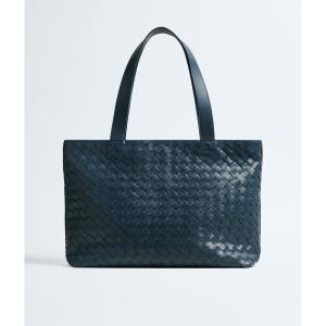 ボッテガヴェネタ BOTTEGA VENETA メンズ スモール イントレチャート ファスナー トートバッグ【デニム 】【送料無料】【正規品】