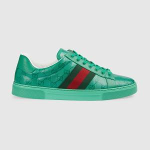 グッチ GUCCI メンズ エース クリスタル GGキャンバス メンズ スニーカー760775 FACRF 3751【グリーン 】【送料無料】【正規品】｜celebrity